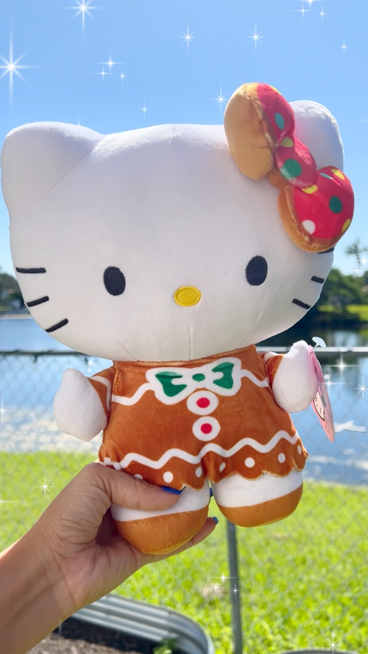 Gingerbread Hello Kitty Plushie